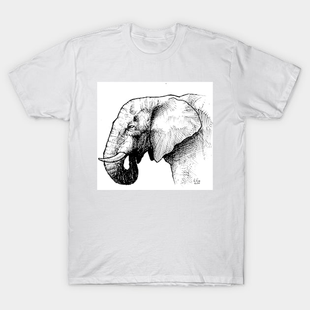 Elephant T-Shirt by HeohKim